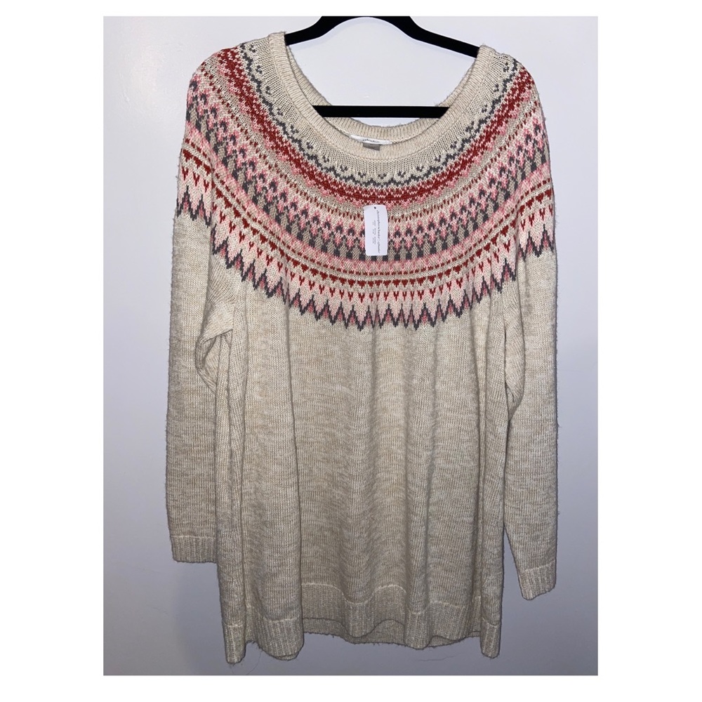 Cable Stitch Pullover Plus Size Sweater. 2X & 3X